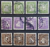 Dänemark Kat. 131-142 gest. 1924 Kat. 50 Euro