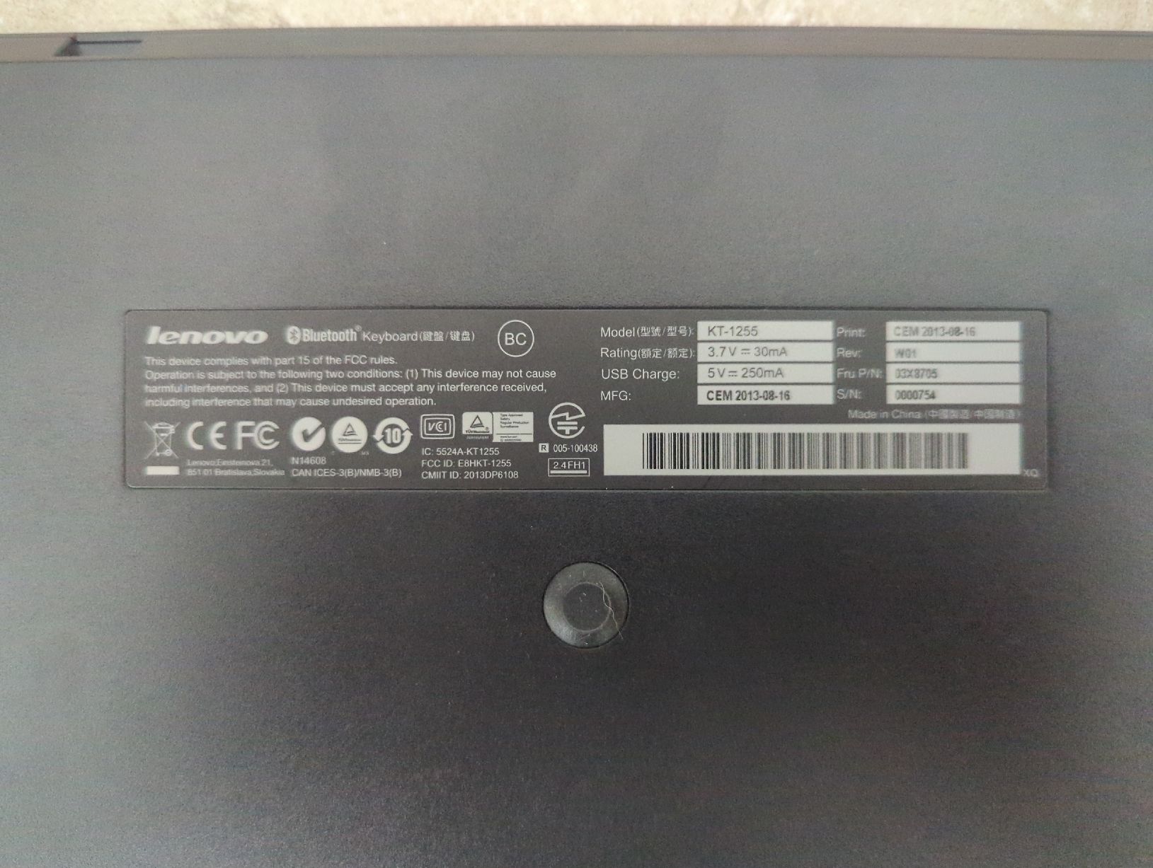 Lenovo Tastaturen: Lenovo Bluetooth Keyboard KT-1255 – Gebraucht aus Domat/Ems von krzydom 1