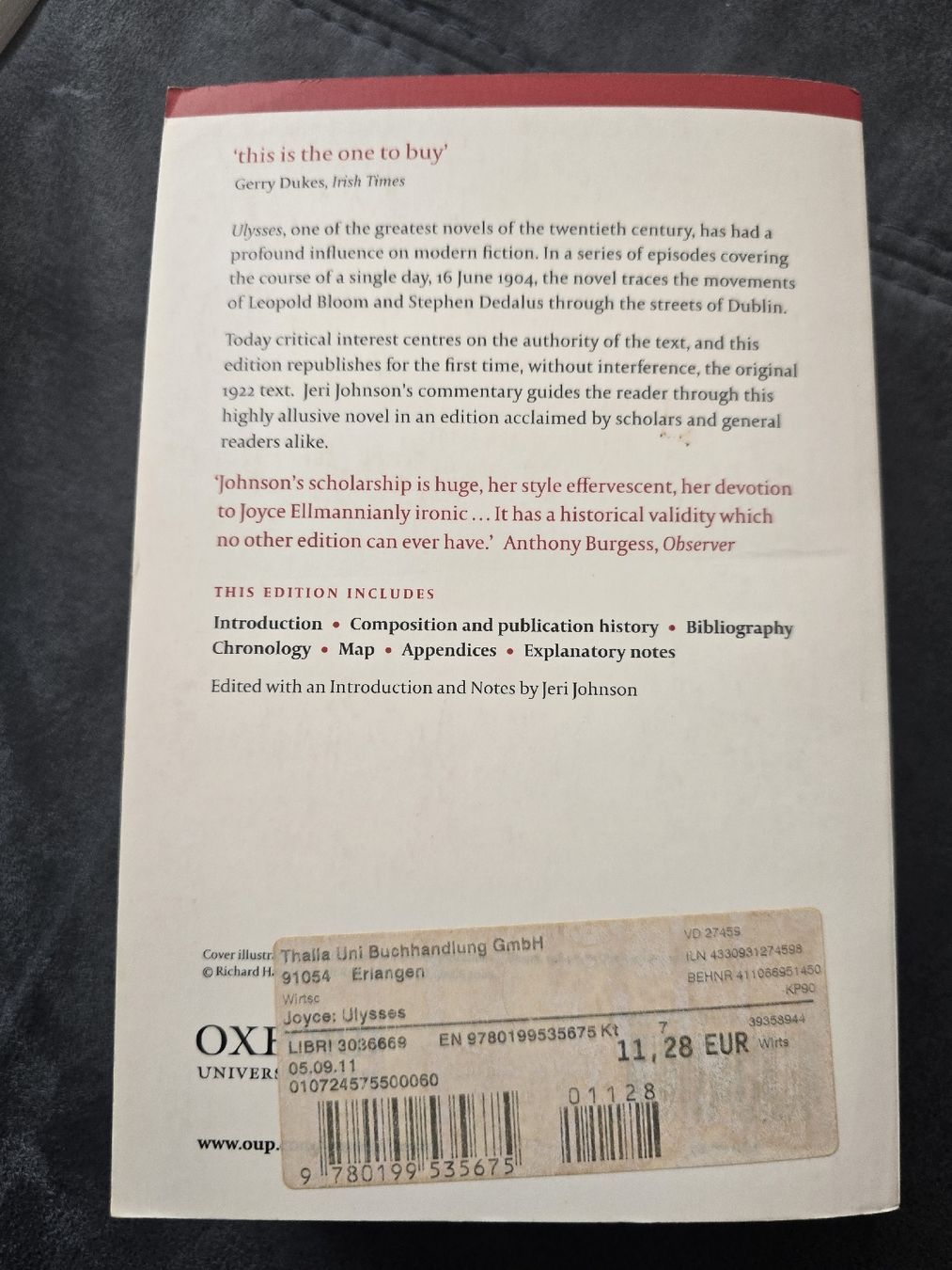 Bücher: James Joyce Ulysses The 1922 text – Gebraucht aus Zürich von smbebaye 1