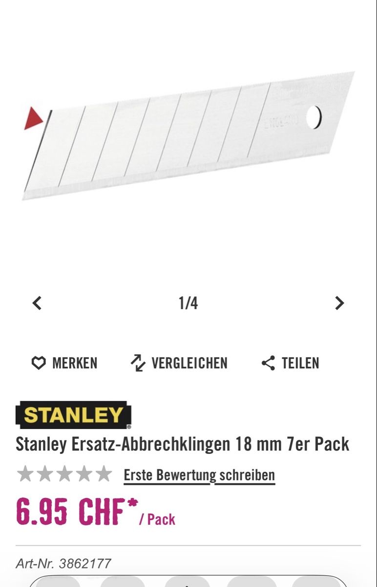 Tutti gli attrezzi: 20 Pack Cutterklingen à 10 Stück – Nuovo e nell'imballaggio originale da Hittnau venduto da Oracel 1