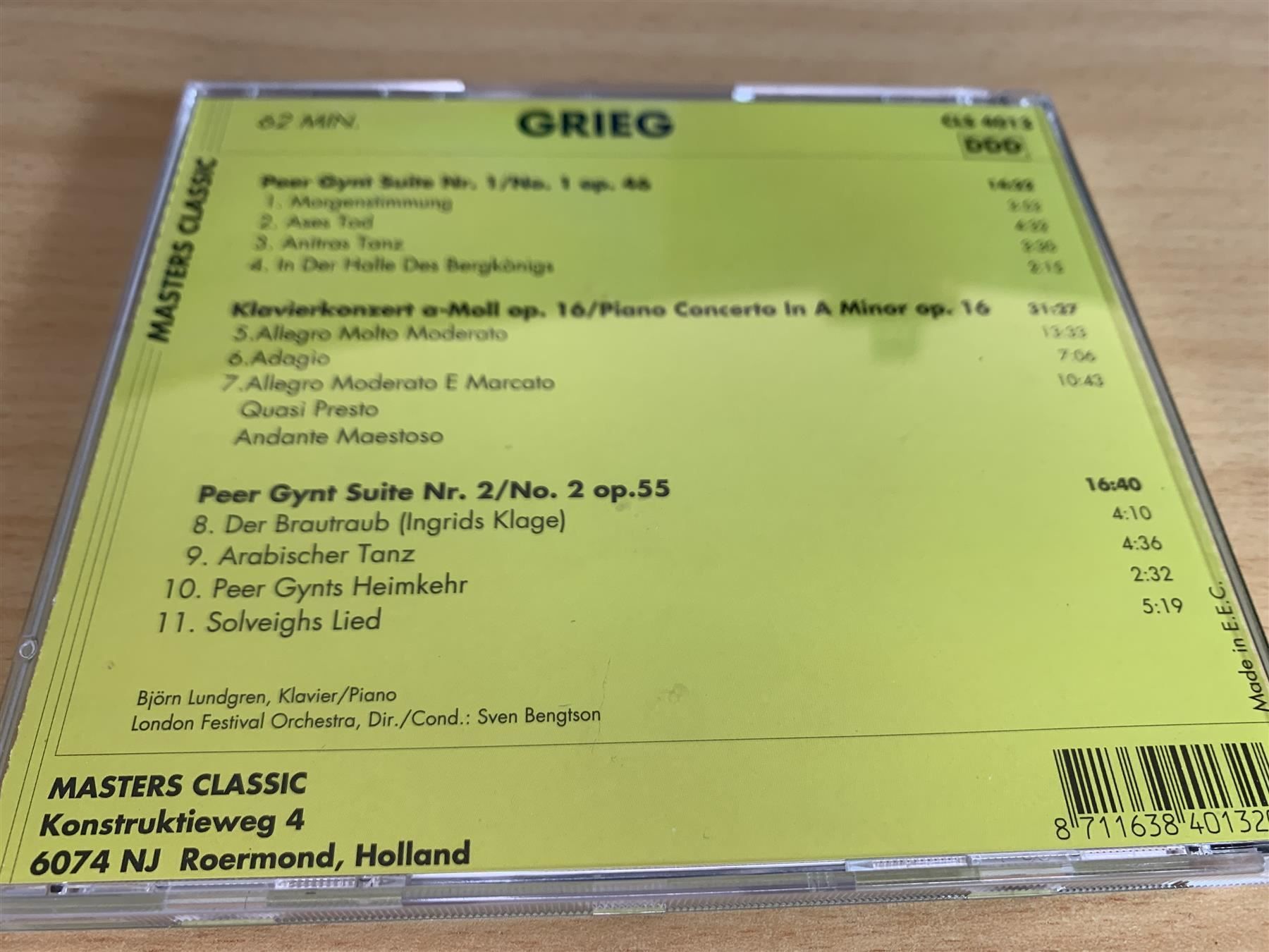 CD: Grieg – Peer Gynt – Usato da Rikon im Tösstal venduto da Alpenmutz 1