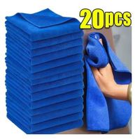 20 Chiffons Microfibre 30x30cm Bleu 20 Mikrofasertücher