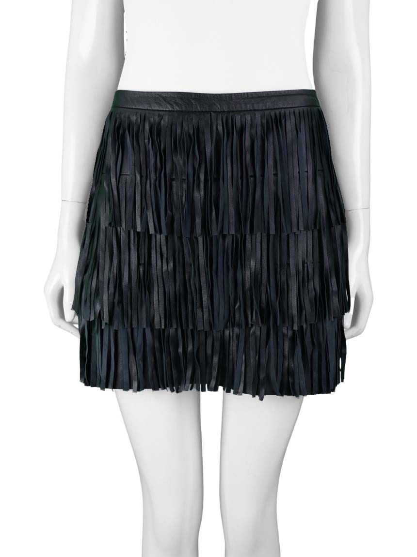 Zara Röcke: Jupe ZARA BASIC noire à franges taille 36 – Neu (gemäss Beschreibung) aus Avry-sur-Matran von Anarda 1