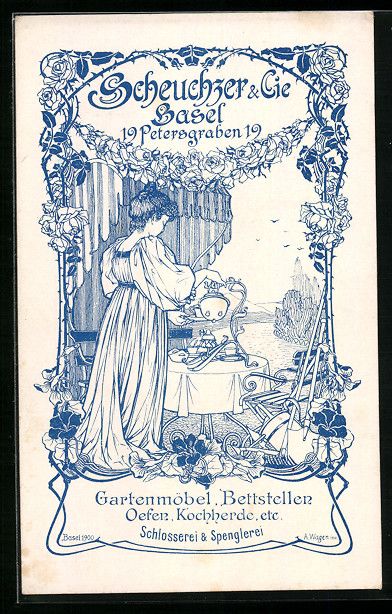 Cartes postales: Litho Basel, Scheuchzer, Cie. Petersgrab – D'occasion à Berlin par bartko-reher