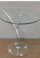 Stilvoller Design-Beistelltisch Glas & Chrom