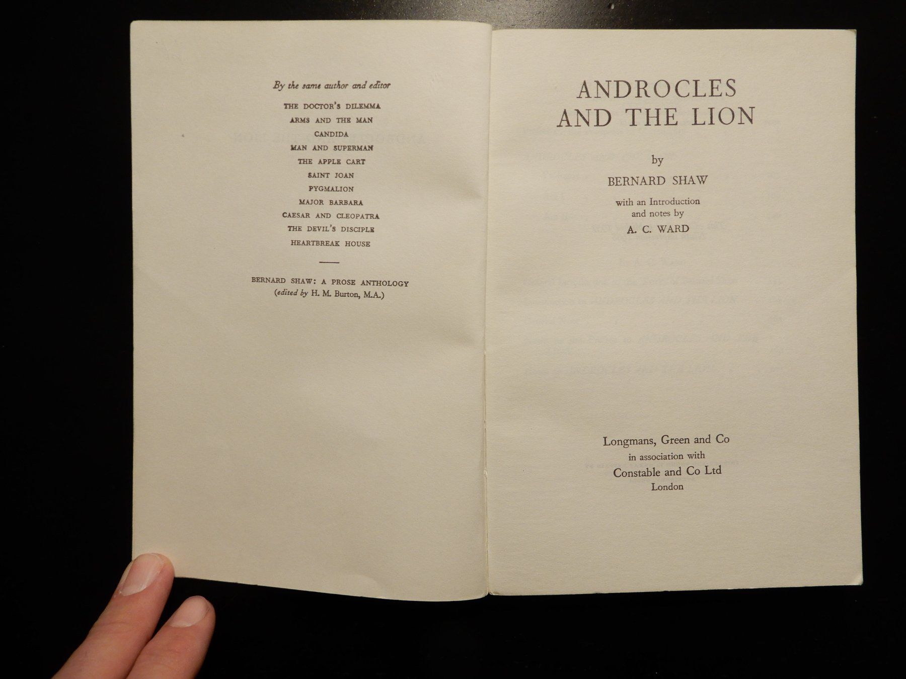 Libri: Androcles und der Löwe, Shaw, 1958 – Usato da Erstfeld venduto da Mario_boe0 1