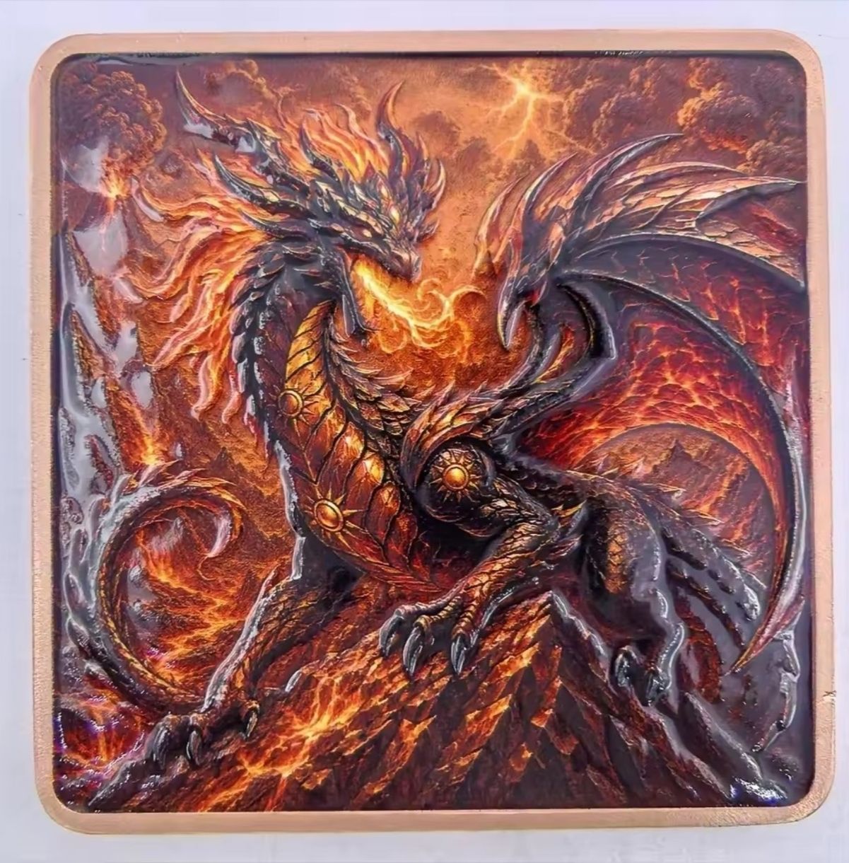 Alle Münzen: 5 OZ Kupferbarren Feuerdrache  – Neu und originalverpackt aus Diepoldsau von Unique-Coins