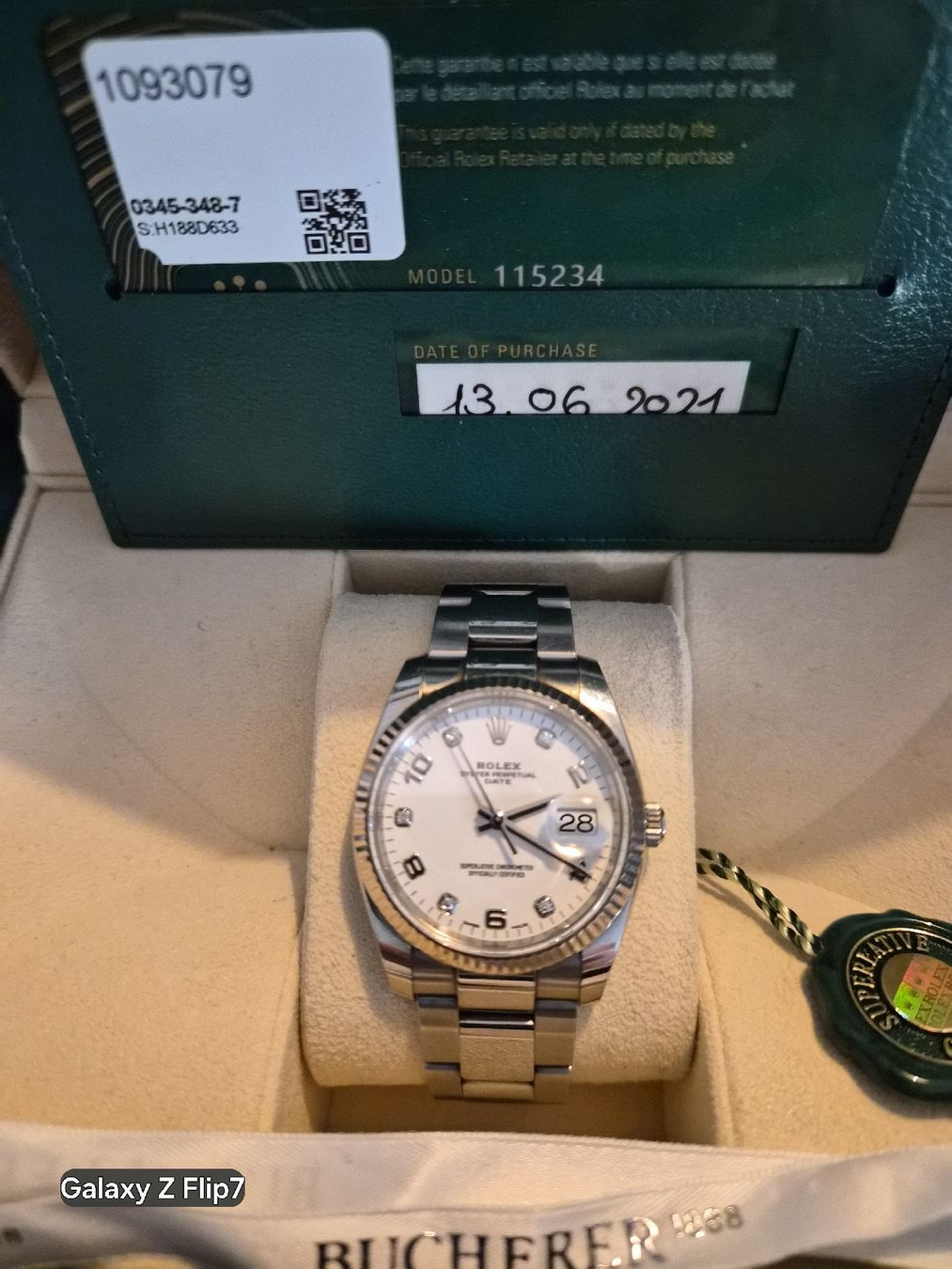 Rolex Orologi: Rolex Date 34 mm (Ref. 115234)Letzte Serie – Usato da Gwatt (Thun) venduto da ppeter51