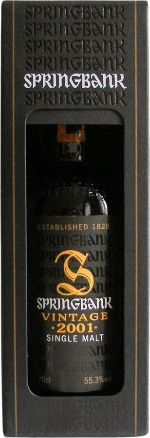 Spiritueux: Springbank Vintage 2001 – Neuf avec emballage d'origine à Le Locle par drinkshop