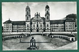 Einsiedeln, Kloster und Wallfahrtskirche, 1951, gelaufen