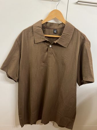 Braunes Polohemd Herren kurzarm Gr. XXL