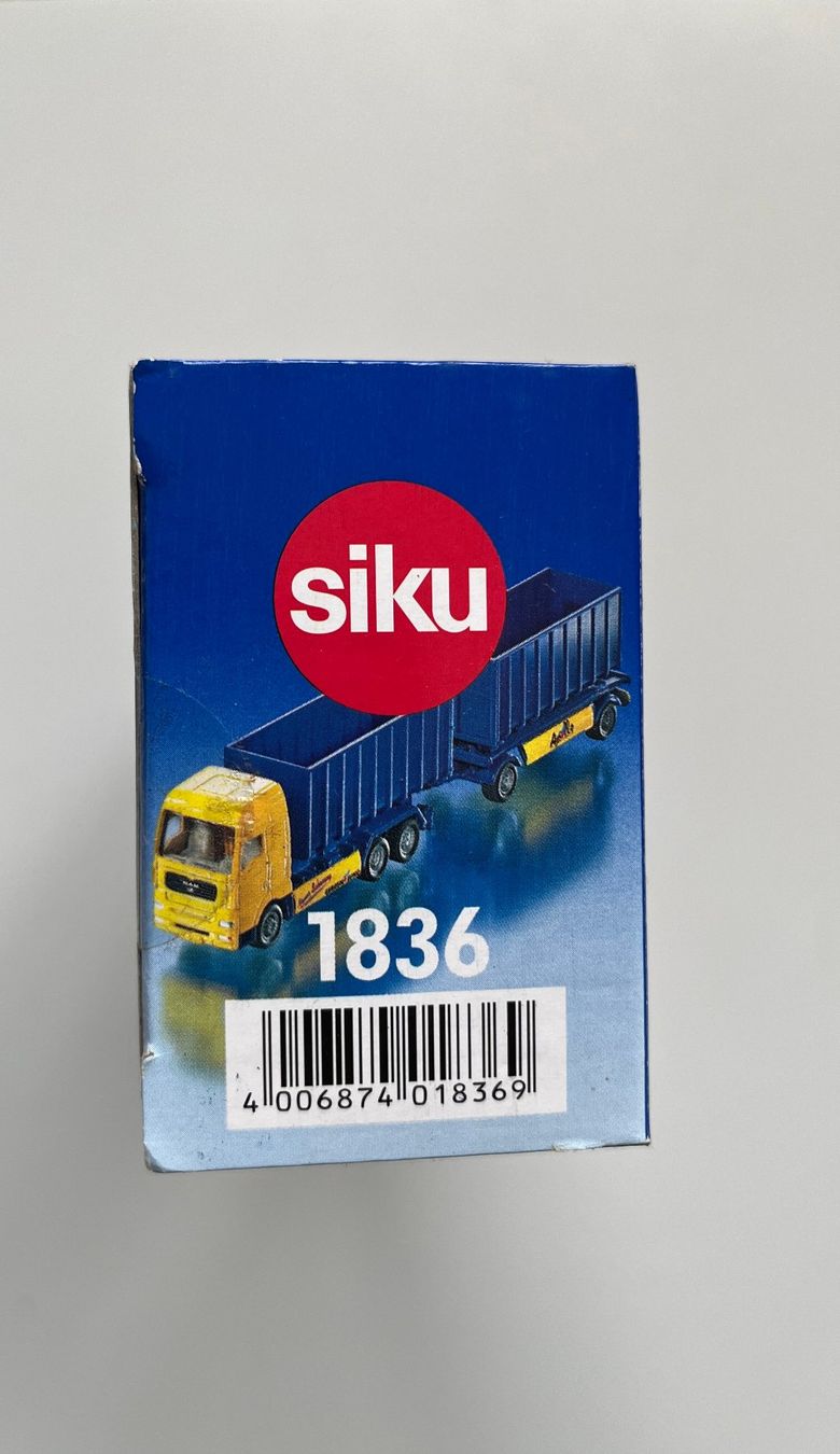 Siku Modellini d'auto: SIKU Super 1836 / Abrollkipper mit Anhänger – Nuovo e nell'imballaggio originale da Wauwil venduto da swissGadgets 4