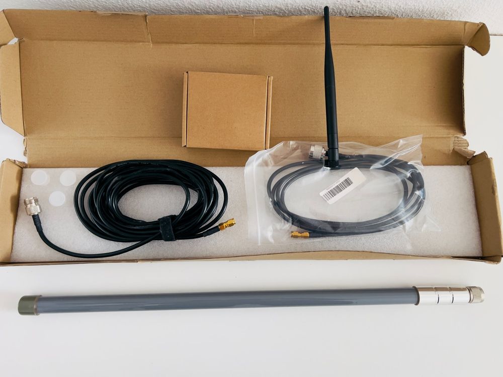 Antenne LoRa 868MHz 12dBi - 55cm - Pour Helium Hotspot (RAK, Bobcat, Nebra) - Câble N Vers SMA 3m Faible Perte - Intérieur/Extérieur - 5