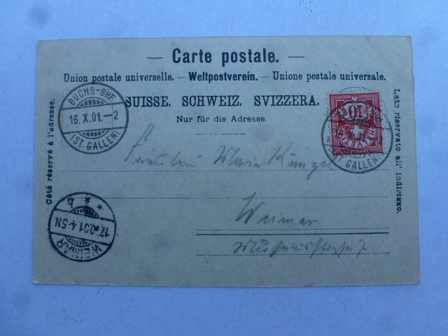 Cartoline postali: AK Gruss aus Buchs-Werdenberg 1901 – Usato da Walkringen venduto da Casablanca777 1