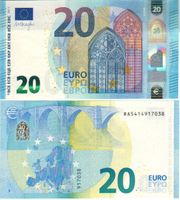 20 Euro RA Lüxemburg R007 signatur drache unc