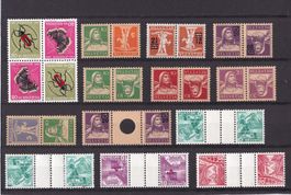 CH Briefmarken Lot "Kehrdruck, Zusammenhänge"