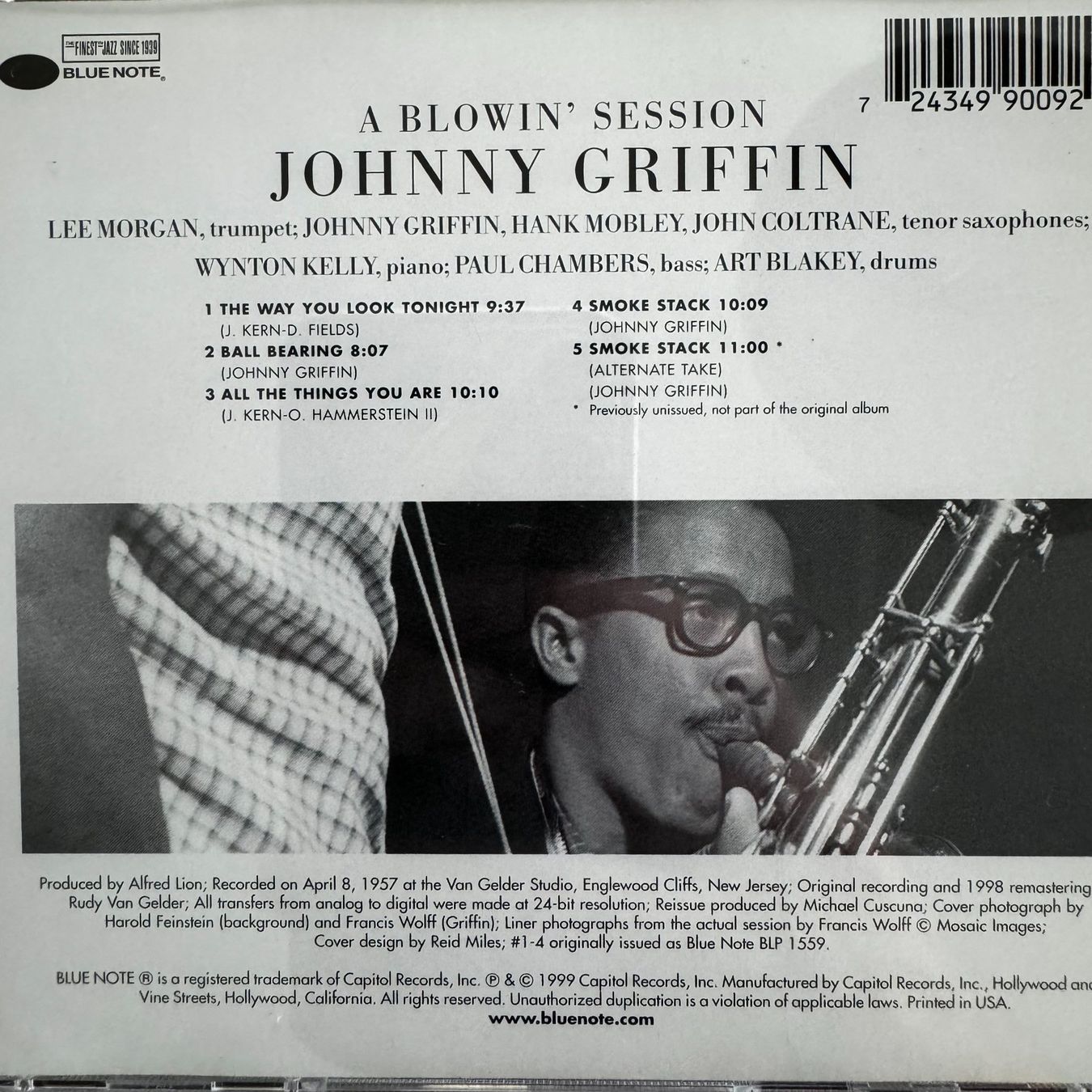 CD: Johnny Griffin: A Blowin' Session (CD Blue Note) 1957 – Usato da Zug venduto da Mirare9 3