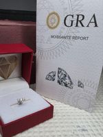 Boucle d'oreille argent diamants de moissanite de 0,66 ct