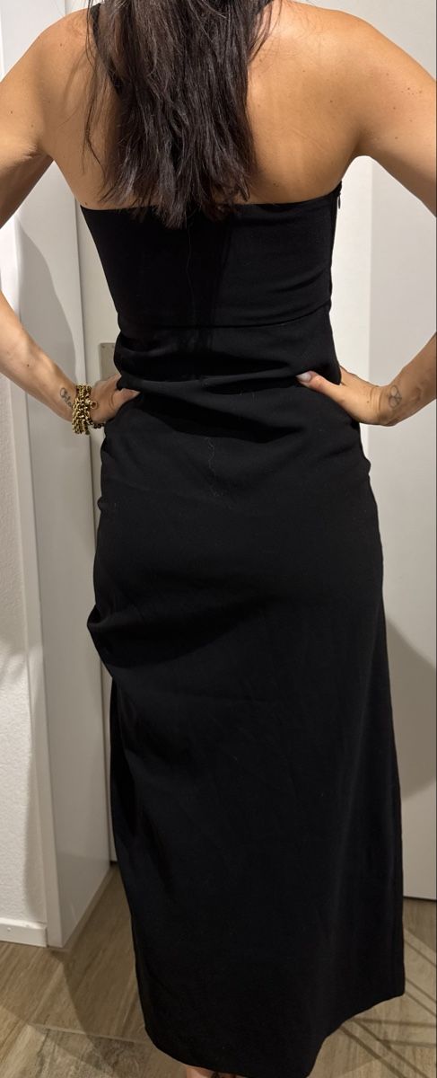 Zara Vestiti: Elegantes Kleid Schwarz mit Schlitz Grösse S – Usato da Dübendorf venduto da ReLoved_Fashion_ZH 1