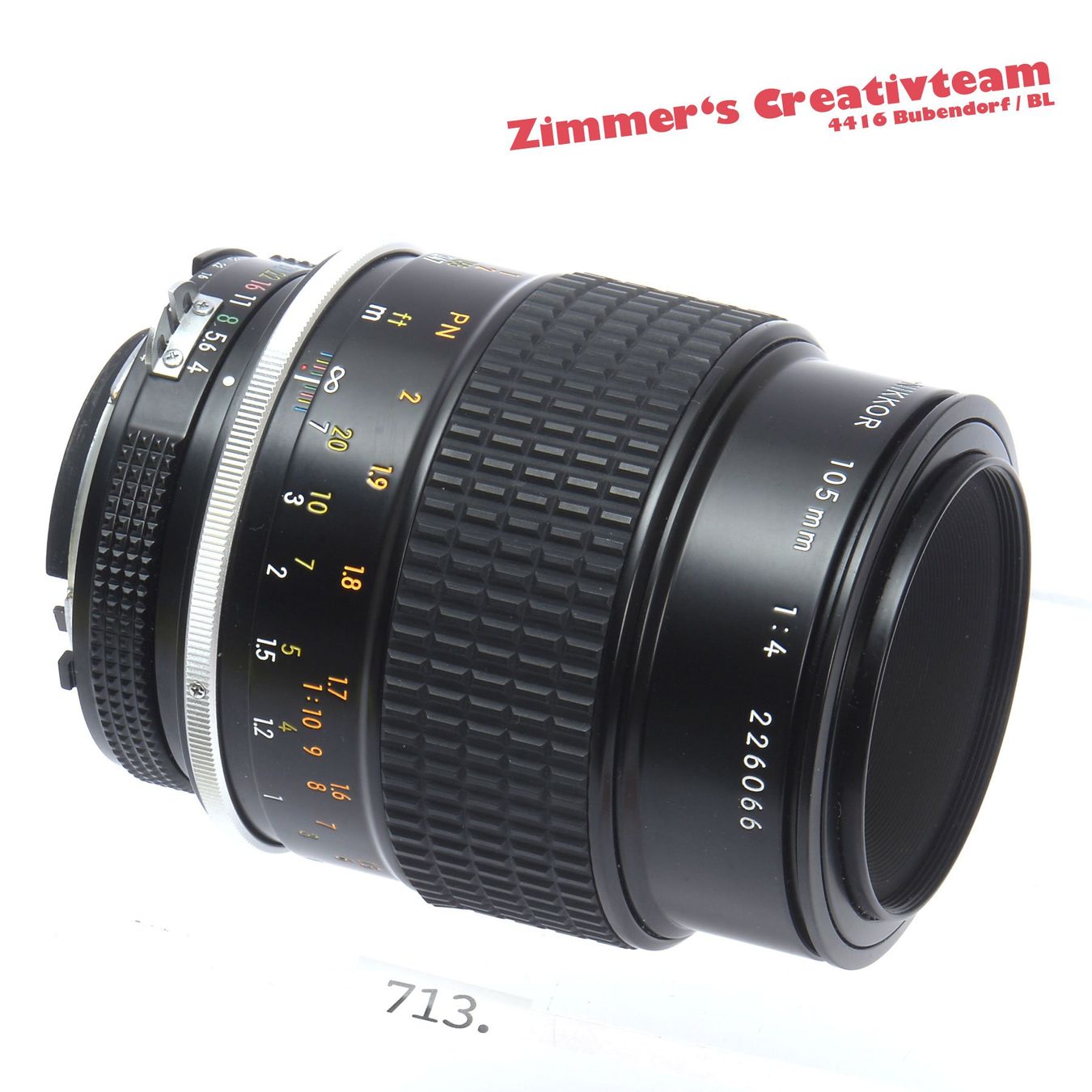 Nikon Obiettivi: Micro-Nikkor 105mm 4.0 AI, Nikon manuell – Usato da Bubendorf venduto da zimmers_creativteam