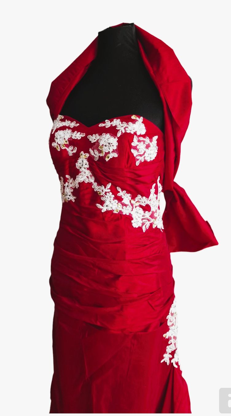 Kleider: Abendkleid mit Stola BORDEAUX Gr. 42 oder BLAU Gr. 40 - Neu! – Neu und originalverpackt aus Turbenthal von sch_s72n 3
