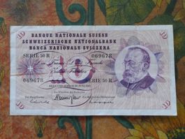 SUISSE  10  Francs  1967  (9678)  Billet