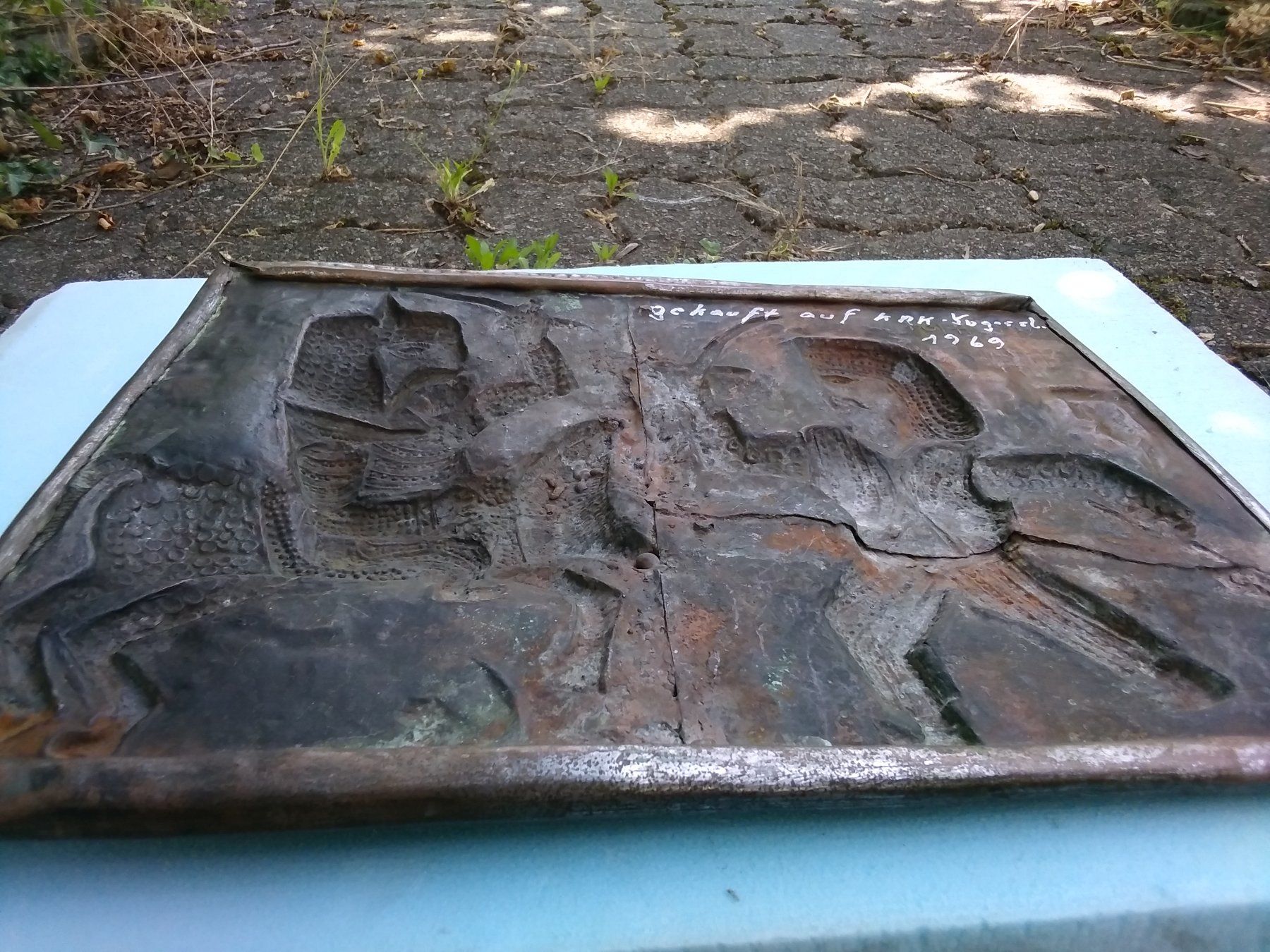Skulpturen & Statuen: Antike Kupferplatte, Krieger zu Pferd, Amselfeld – Gebraucht aus Stüsslingen von Toppix 5