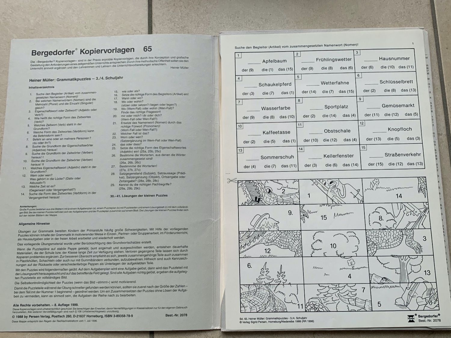 Libri: GRAMMATIKPUZZLES 3./4. SCHULJAHR – Usato da Brugg AG venduto da olamim 1