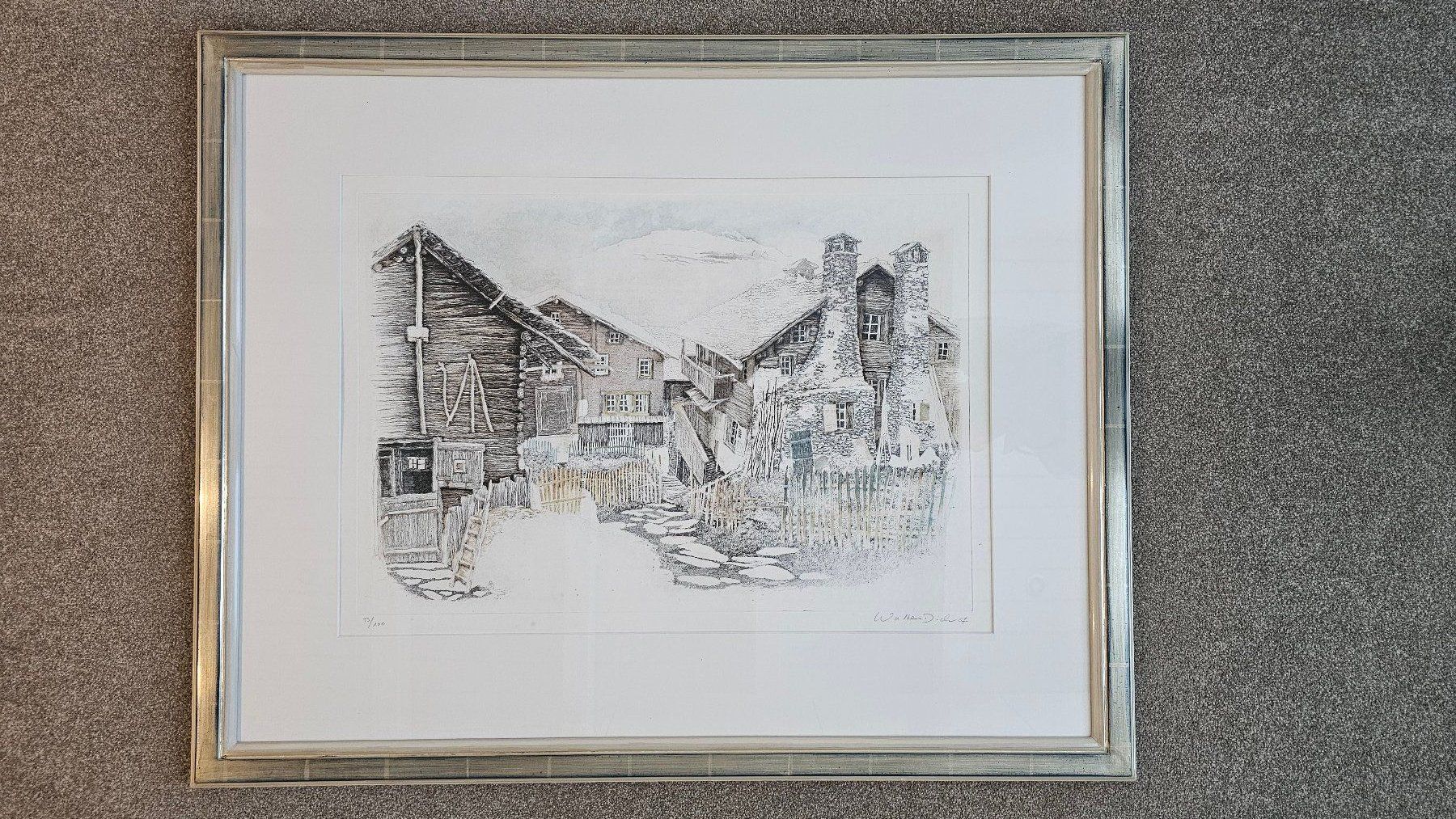 Grafica & Litografie: Bild (Lithographie) von Walter Dick – Usato da Bütschwil venduto da Derfnam1