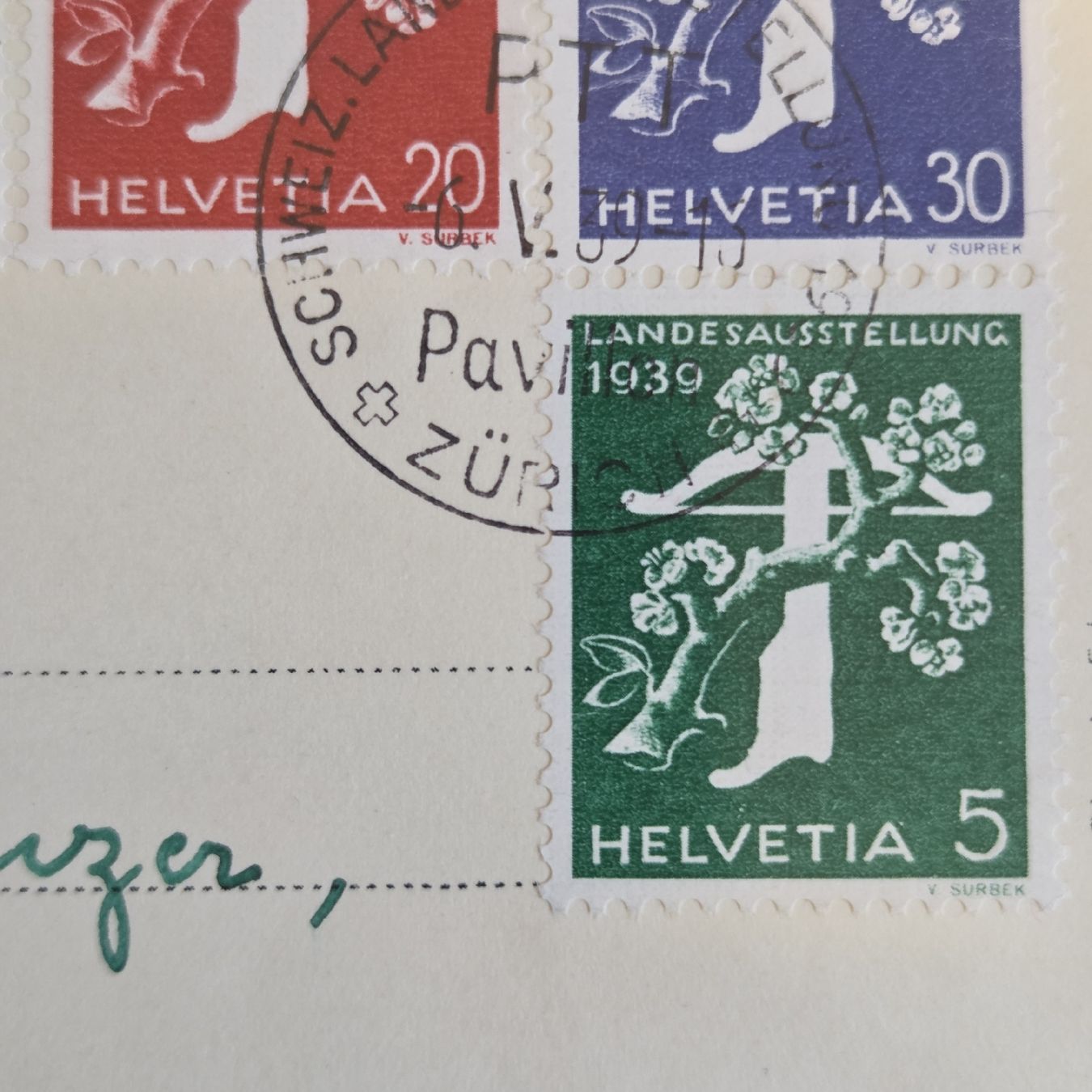 Alle Briefmarken: Alte Ansichtskarte Zürich Landesausstellung 1939, Top! – Gebraucht aus Stans von Ducati16 4