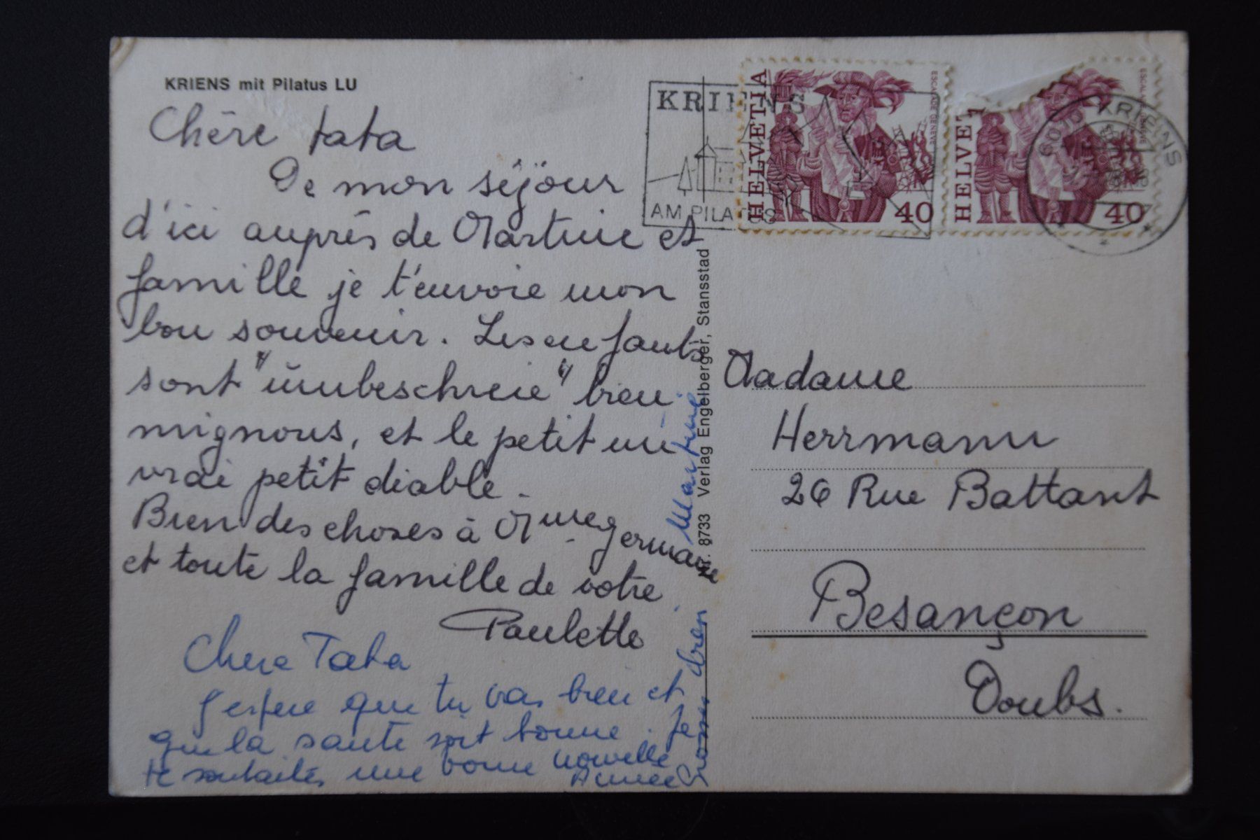 Cartoline postali: AK Luzern, Kriens 1978 – Usato da Luzern venduto da CH2018 1
