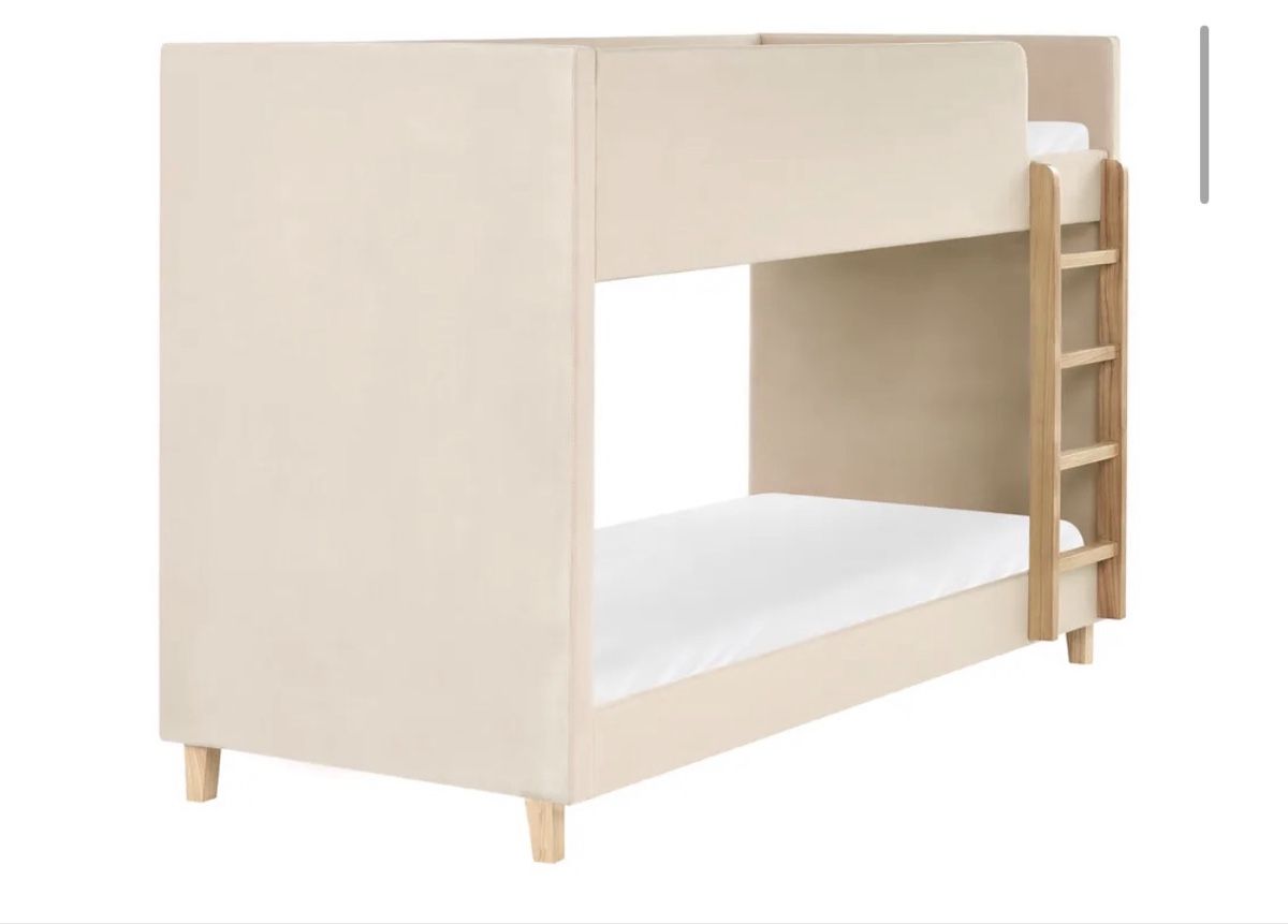 Beliani Letti: Hochbett Samtstoff CHOCQUES 90 x 200 cm Hellbeige /Beliani – Nuovo (secondo la descrizione) da Zürich venduto da sportstar3000 3