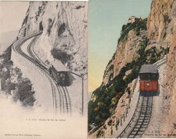Frankreich 2 Ak Bergbahn Saleve