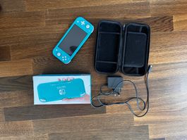 Nintendo Switch Lite Türkis – OVP, Ladegerät & Tasche