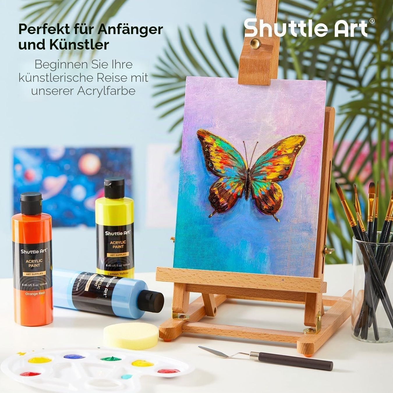 Colori: Acrylfarben Set 36 Farben mit Pinseln – Nuovo e nell'imballaggio originale da Herisau venduto da Senn24 1