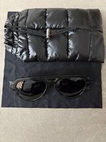 MONCLER ML0094 20V Gray Striped Aviator Sunglasses 