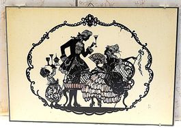 Scherenschnitt Barock Paar