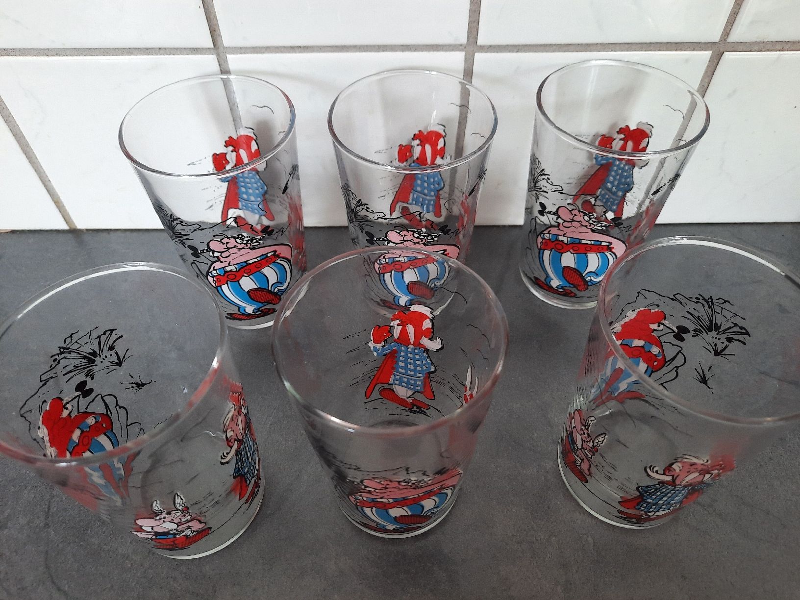 Bicchieri: 6 VERRES , ASTÉRIX. Vers 1970 – Usato da Le Locle venduto da marylise01 1