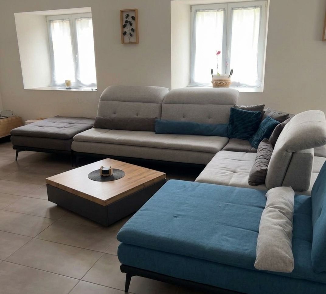 Sofas: Canapé panoramique modulable Château d’Ax Siro – D'occasion à Porrentruy par jmf_ck66