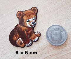 Süsser BÄRLI - Aufnäher - Aufbügler - Stickerei - 6x6cm
