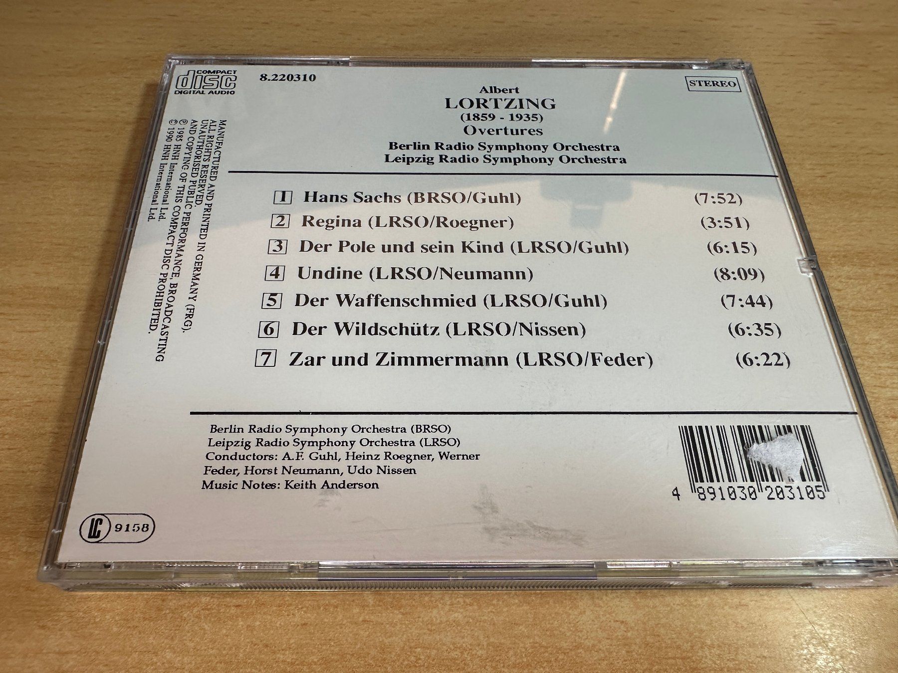 CD: Z4 Albert Lortzing Leipzig Radio Symphony Overtures – Usato da Rikon im Tösstal venduto da Alpenmutz 1