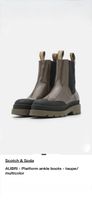 Scotch & Soda Aubri Leather Chelsea Boots | Size 37 | taupe