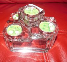 Partylite Kerzenhalter Kristall  15 x 15 cm
