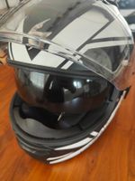 Motorradhelm Scorpion schwarz weiss Grösse M