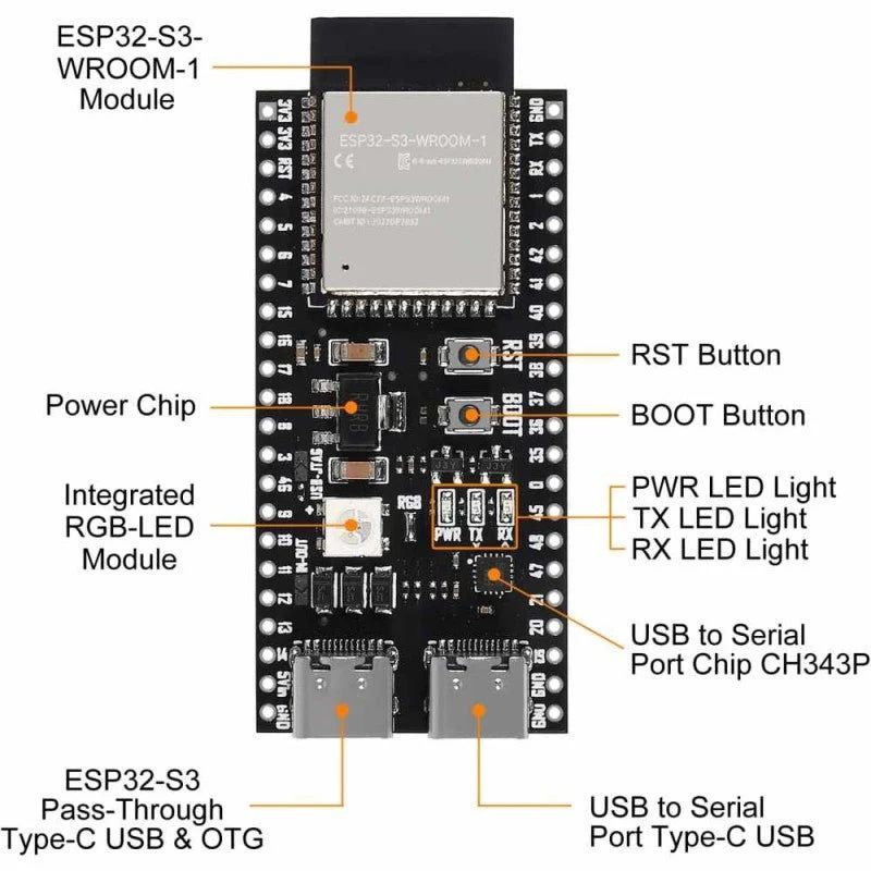 Elektronikbauteile: ESP32-S3-N16R8 WLAN & Bluetooth Mikrocontroller – Neu und originalverpackt aus Luzern von MusikElektronikShop 2