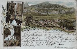 Gruss aus Meiringen, Litho, Stempel Eschenbach SG