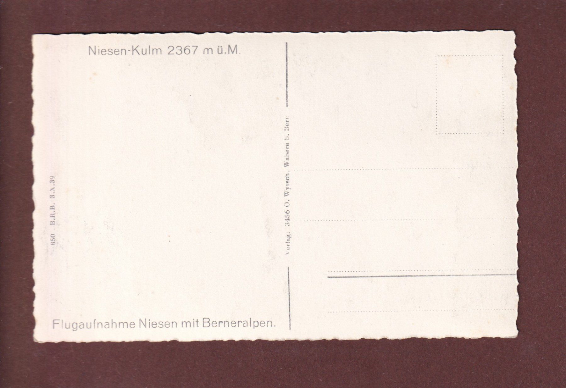 Cartoline postali: NIESEN-KULM - Flugaufnahme – Usato da Pully venduto da nicecards 1