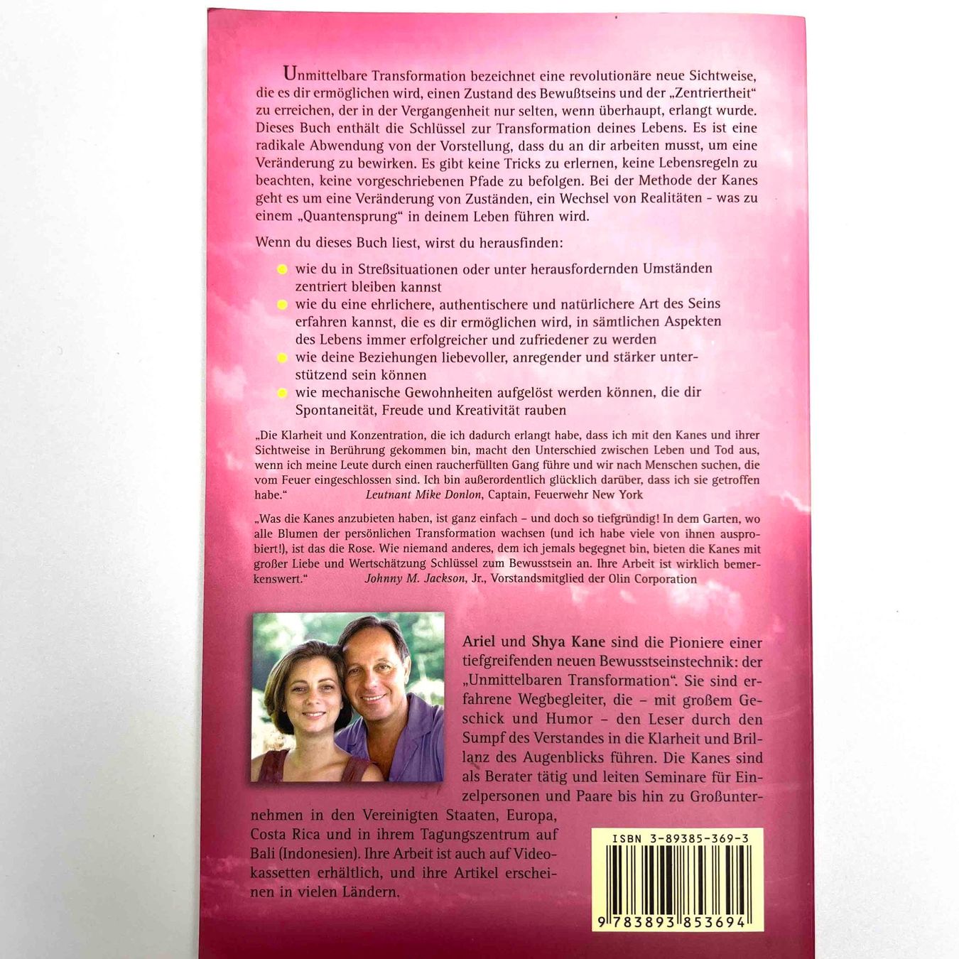 Libri: Ariel & Shya Kane - Unmittelbare Transformation – Usato da Häusernmoos venduto da Eselsohren 1