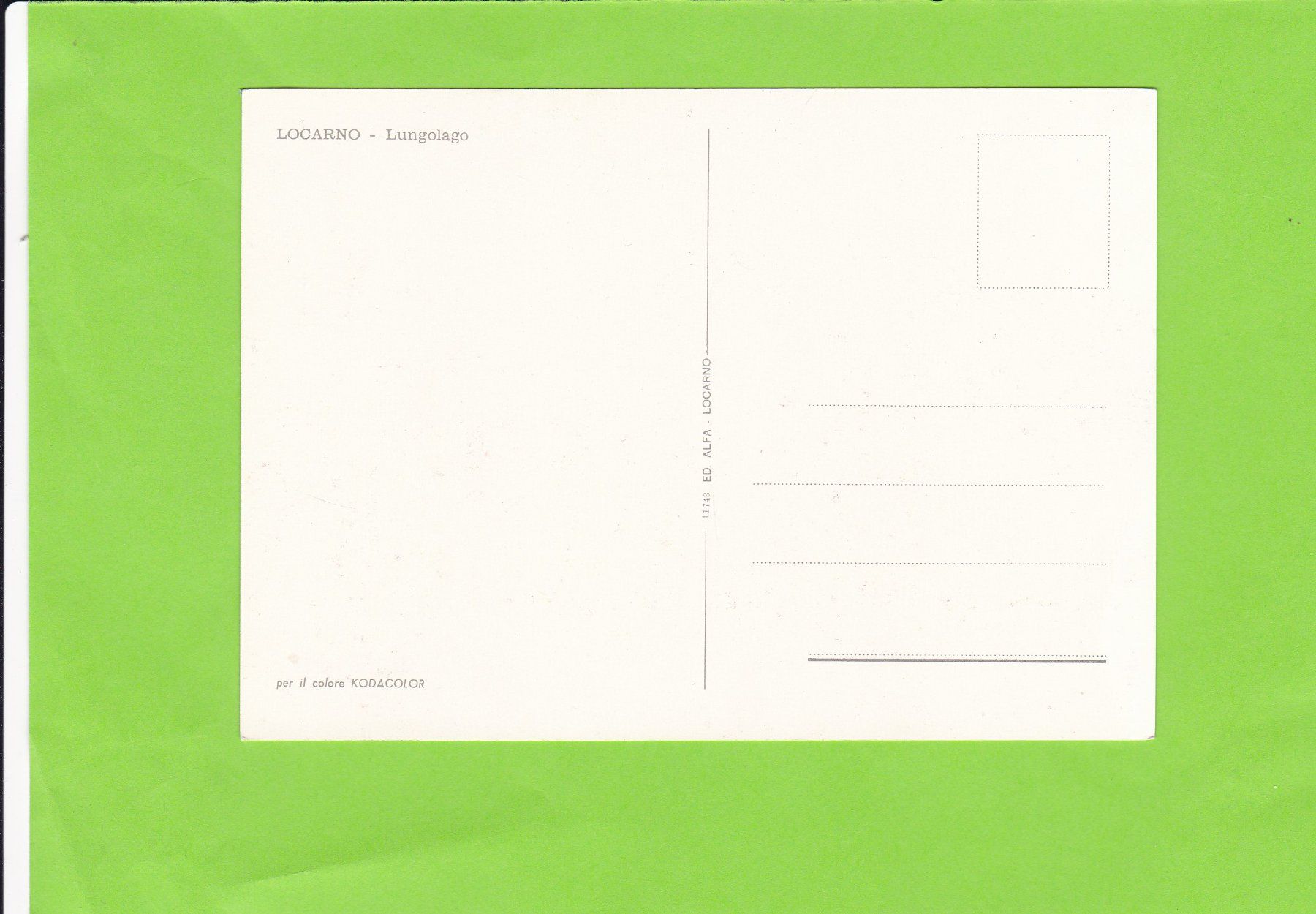 Cartoline postali: Locarno-Lungolago – Usato da St. Peterzell venduto da neckertal 1