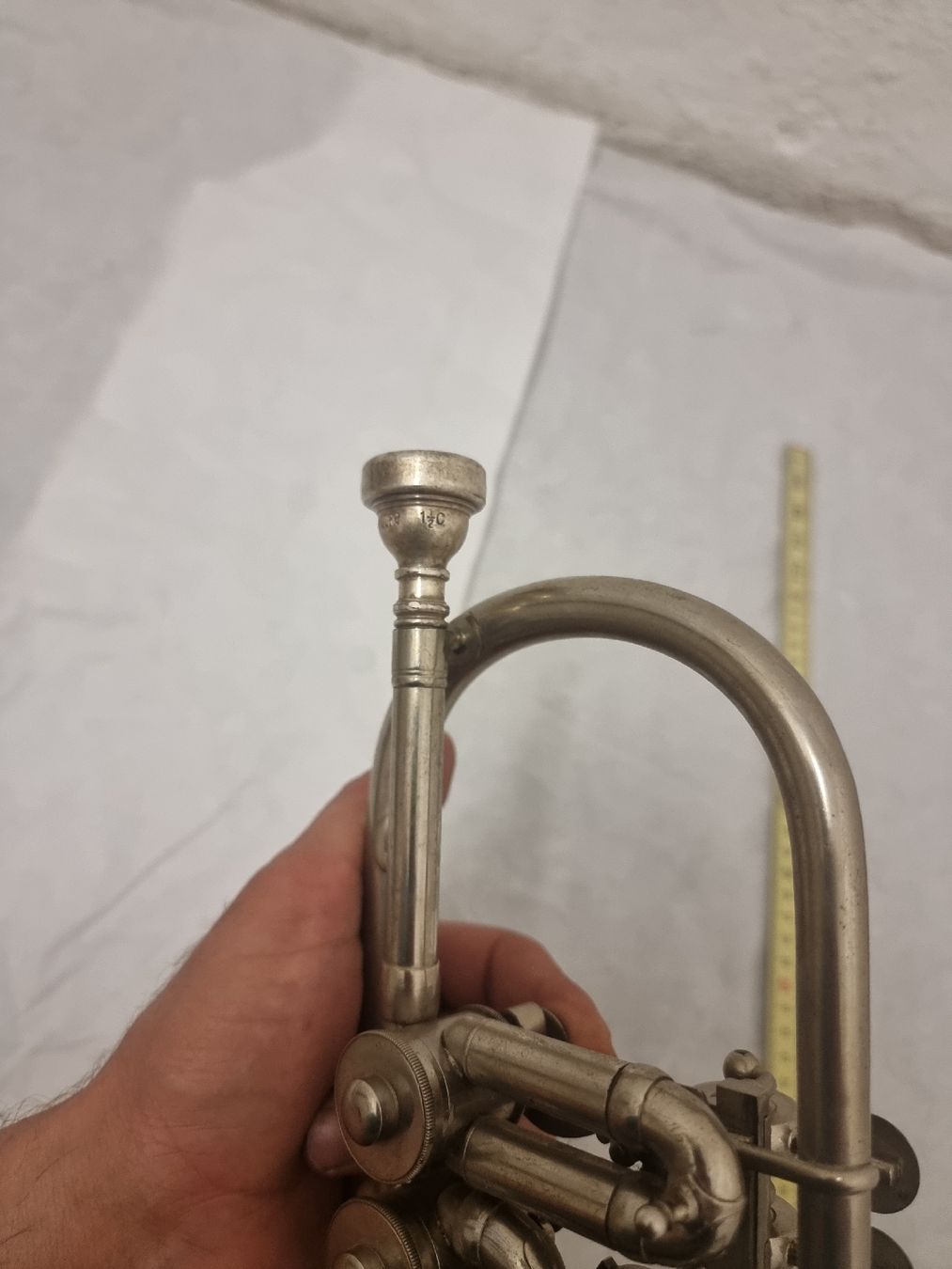 Strumenti musicali: Cornet, silber, mit Mundstueck, gebraucht – Usato da Olten venduto da Mezopotamya 7